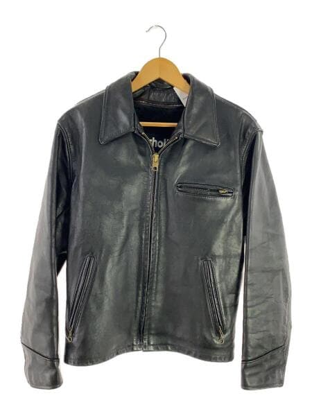 Schott(ショット) / シングルライダースジャケット/40/レザー/BLK/無地