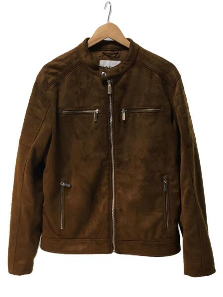 ZARA MAN ブラウンシングルライダージャケット M ZARA(ザラ