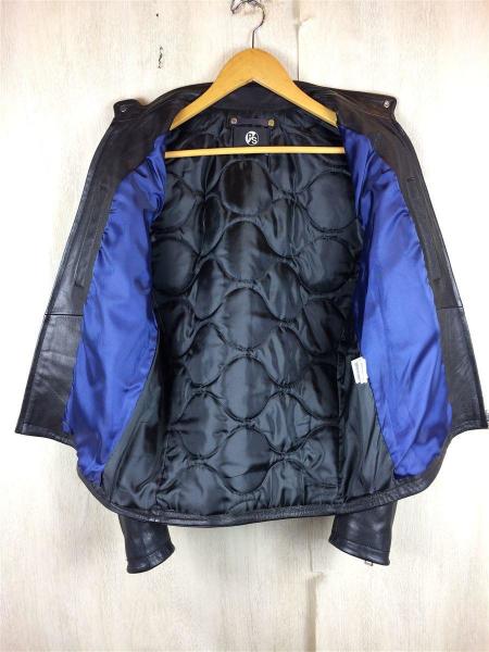 マ*ロ様 PAUL SMITH シングルライダースジャケット 青 PAUL SMITH