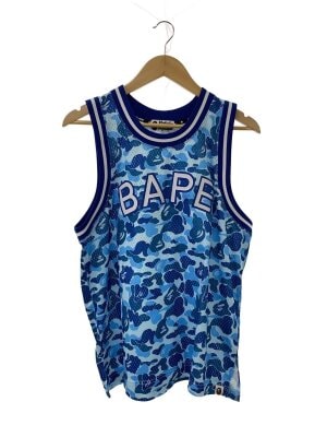 A BATHING APE◇タンクトップ/M/ポリエステル/青/ブルー/001CSG301005X