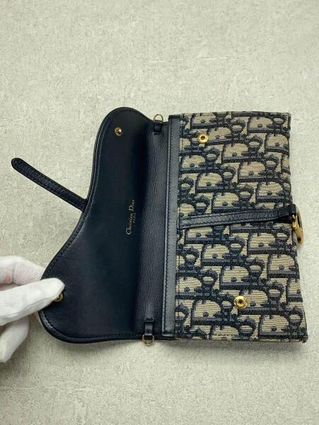 ディオール DIOR サドル ウォレット オブリーク ジャガード 財布
