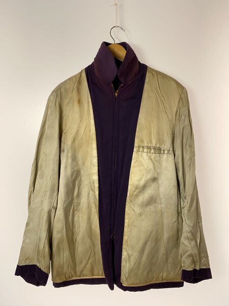 50s ウールギャバジン ジャケット ナス紺 襤褸 L相当 Conmatic