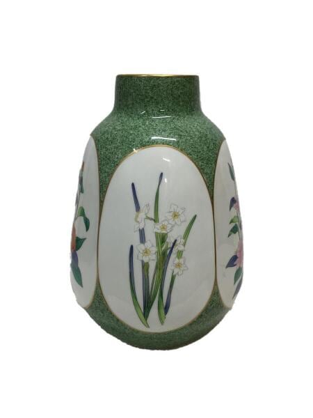 2522 香蘭社六角花瓶金彩