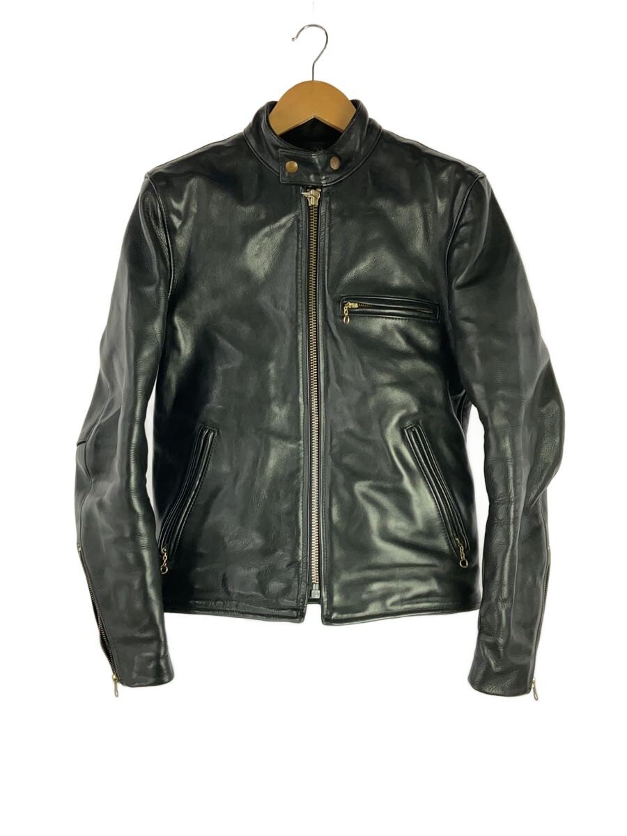 FREEDOM / ダブルライダースジャケット/36/牛革/BLK/無地/フリーダム