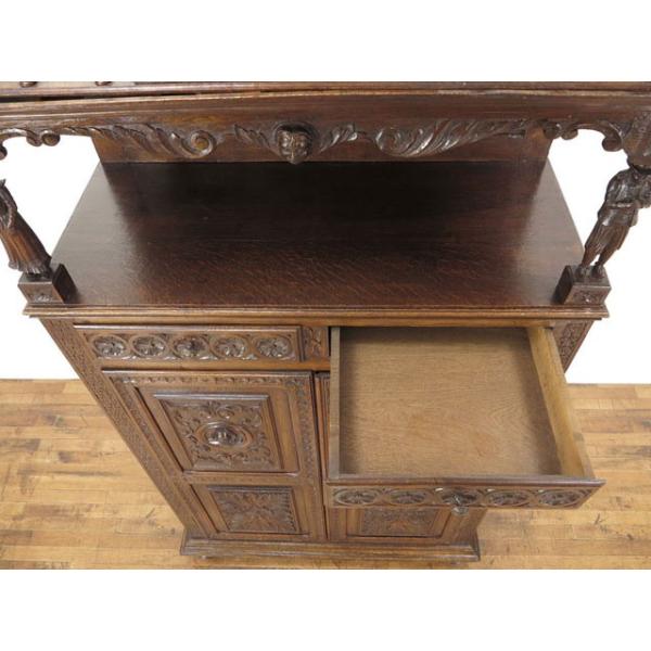 キャビネット 収納棚 アカンサスの彫刻 フランスアンティーク家具