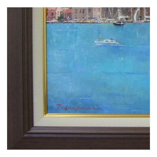 肉質油絵 横 10号 セーヌ川 梅沢民雄 額装仕上げ品 肉質油絵 横 10号