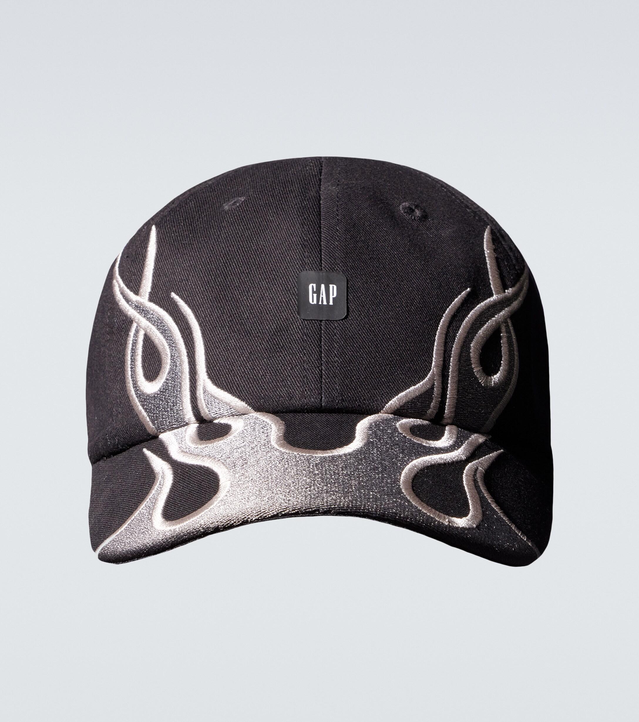 YEEZY GAP ENGINEERED BY BALENCIAGA Flame Baseball Cap in Black for