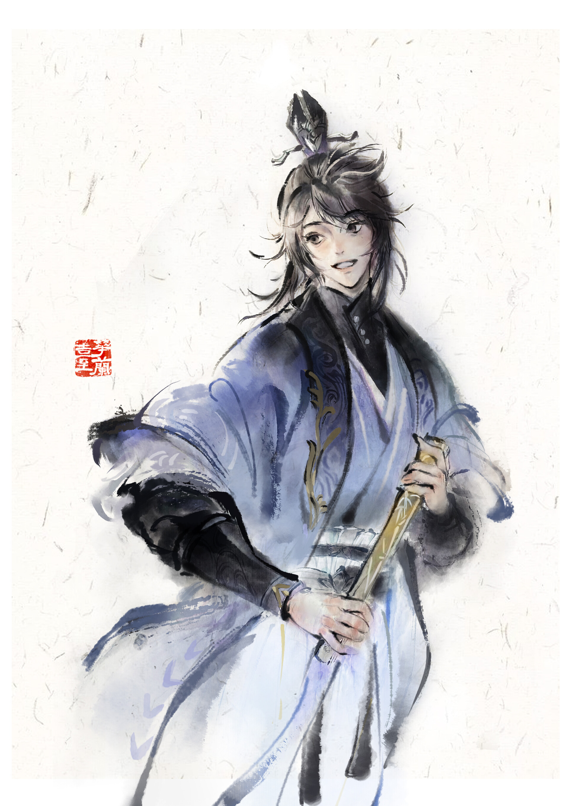 ArtStation - 中国水墨人物画-代号鸢