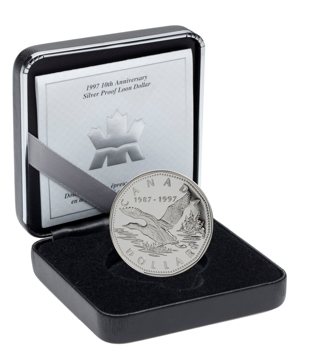 1997 $1 The One Dollar Loon, 10th Anniversary - Sterling Silver Proof