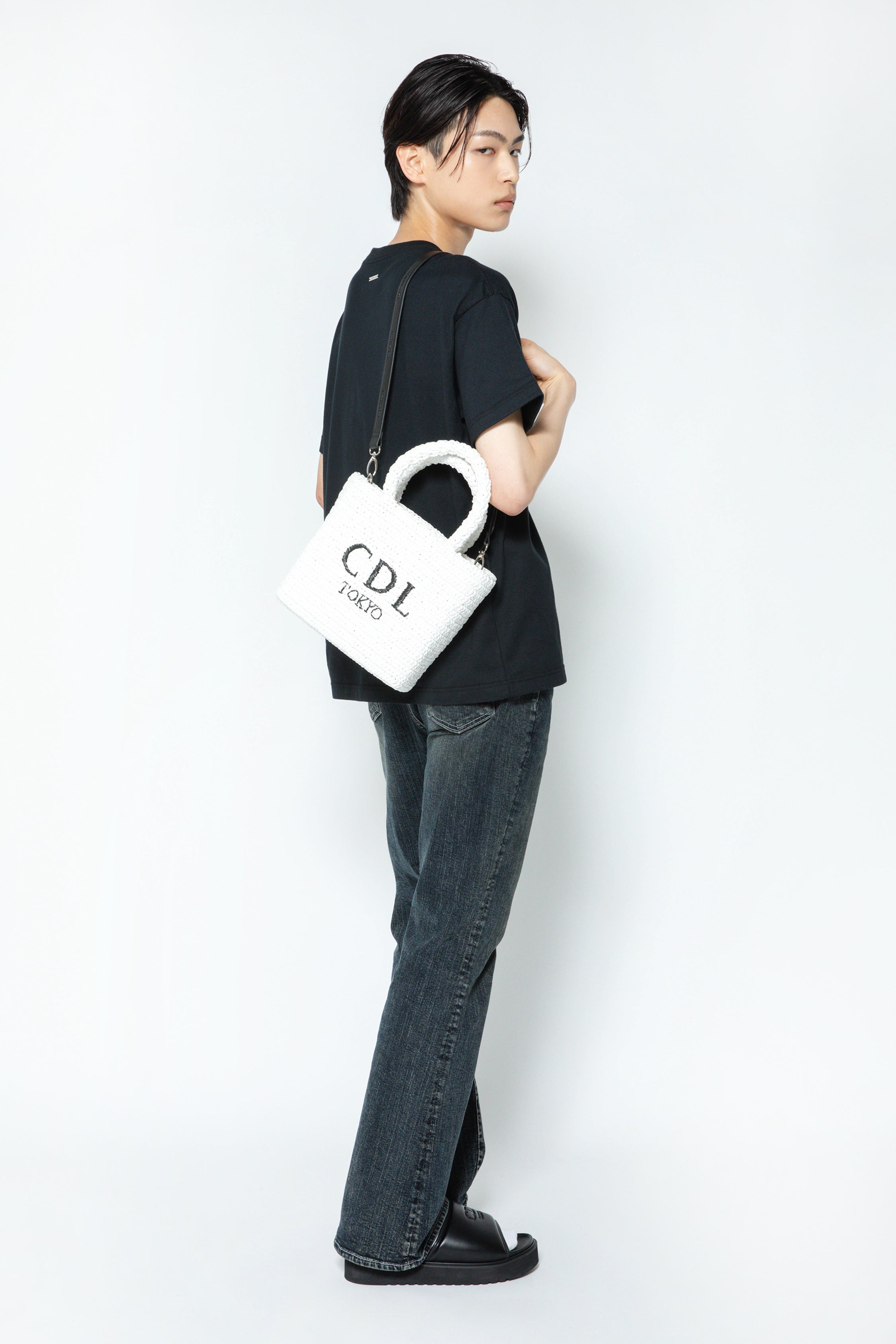 CDL TOKYO Hand Stitched Mini Basket ホワイト