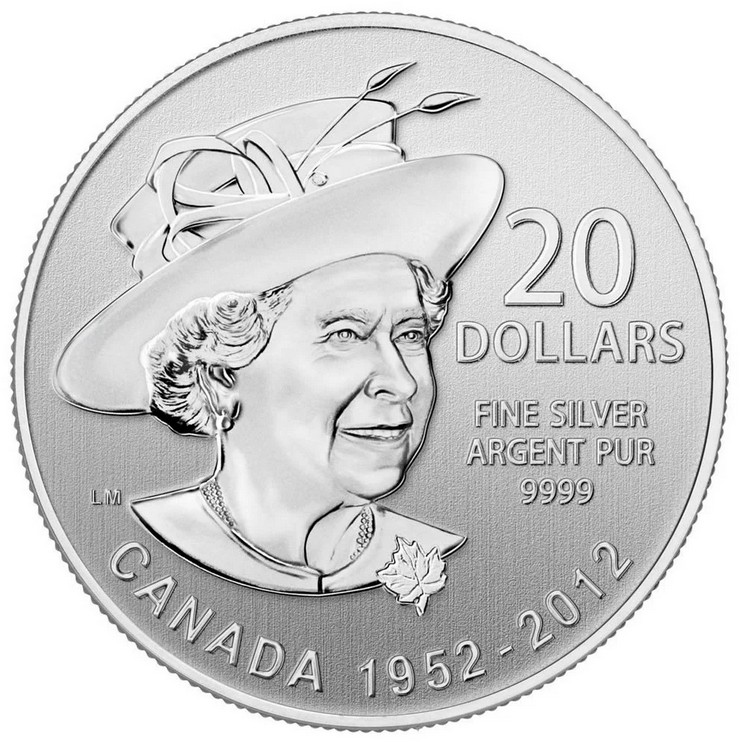 2012 Canada $20 for $20 #4 Diamond Jubilee Fine Silver - Century