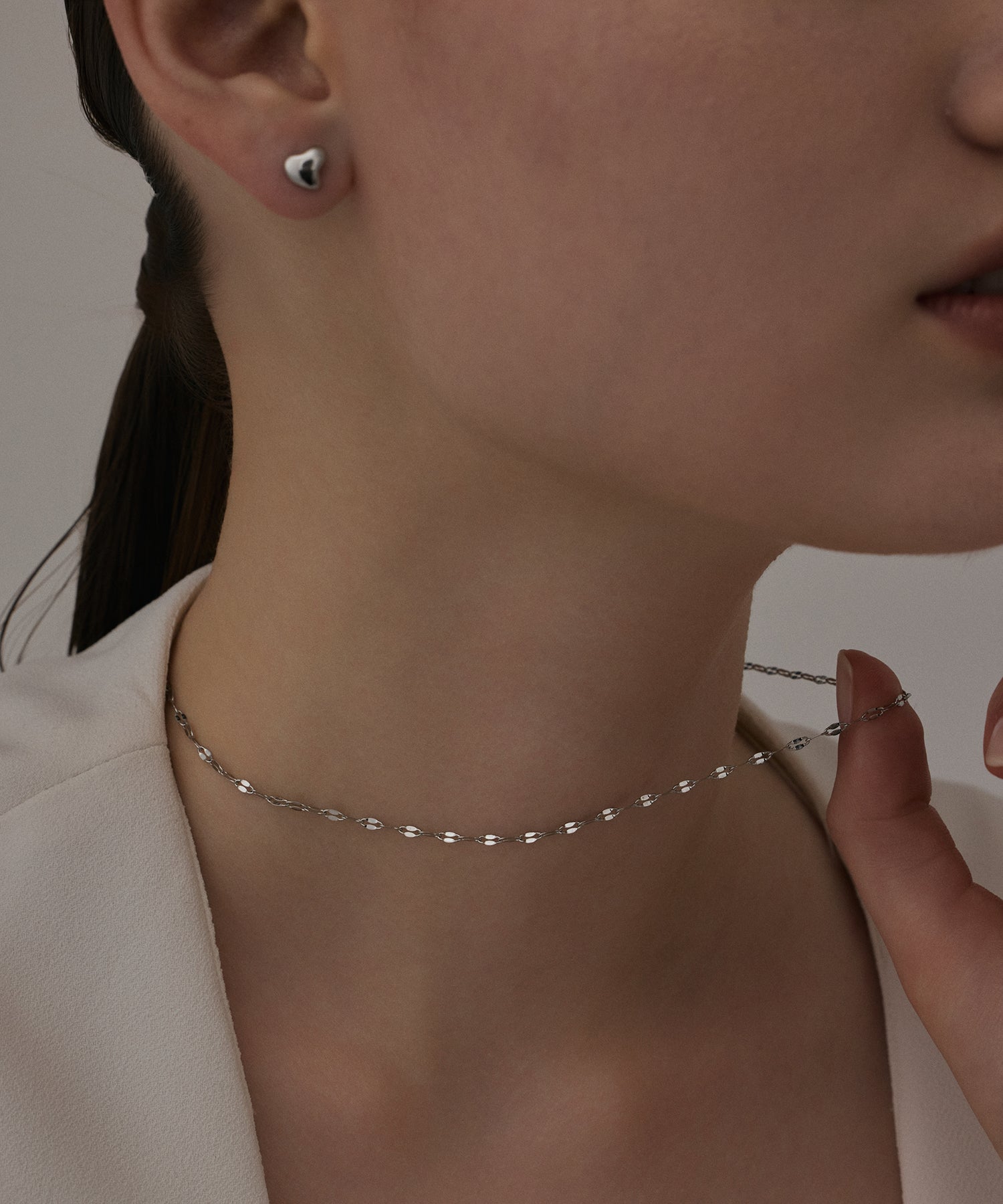 シルバー]ミニハートピアス