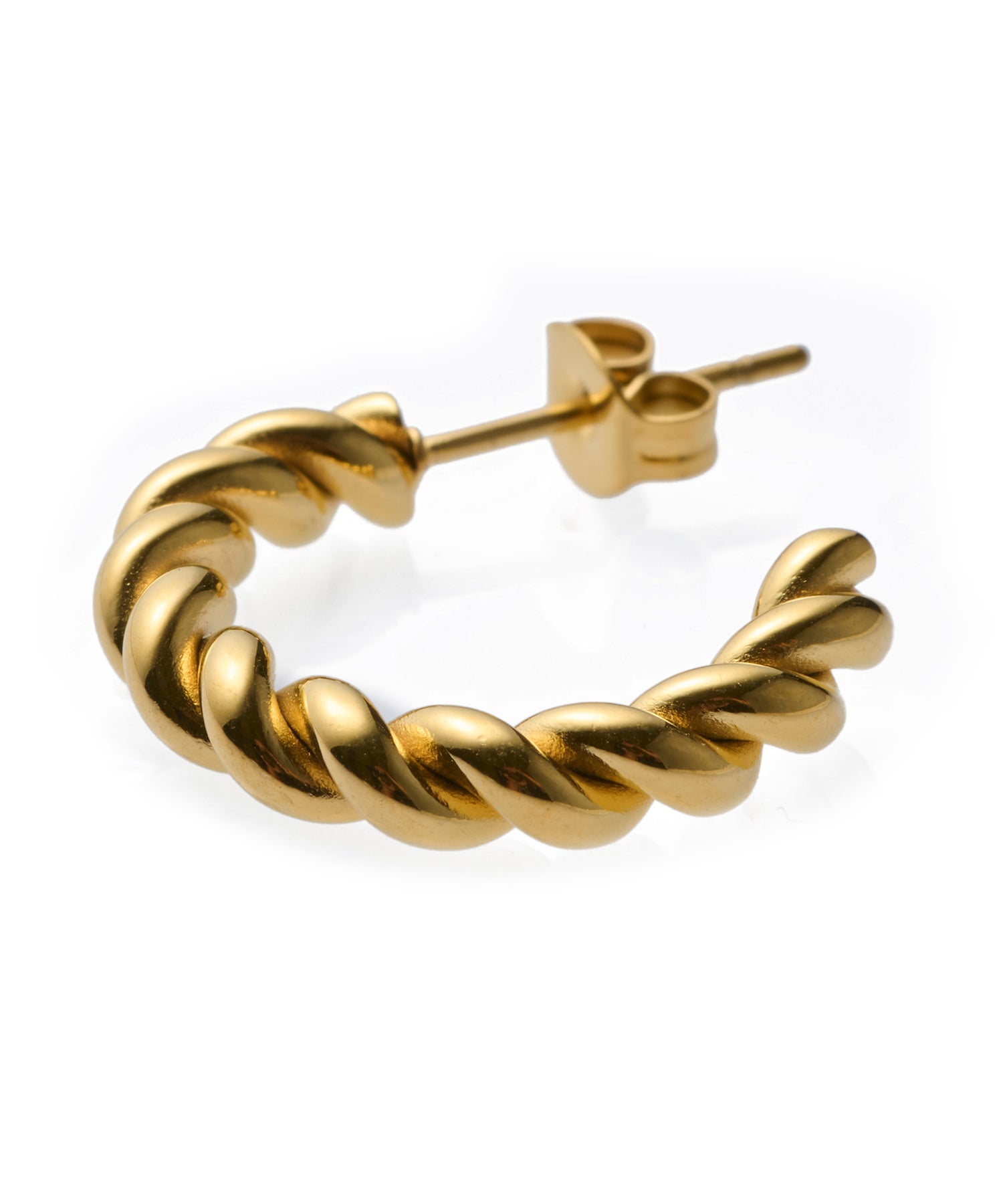 ♡月曜限定♡【agete】ゴールドツイストデザインフープピアス