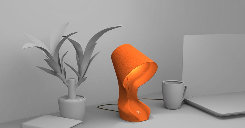 オレンジの皮からできた、土に還るテーブルランプ | Circular Economy