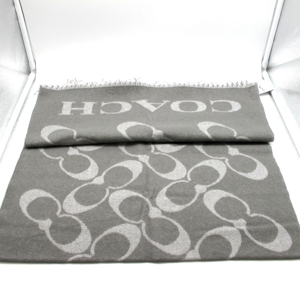 COACH コーチ マフラー シグネチャー ロゴ オーバーサイズ 大判 ウール