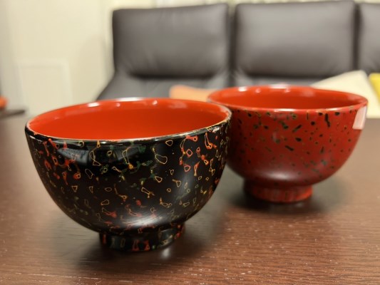 寄附金額見直しました】津軽塗 夫婦椀 木乾 呂 茜 伝統工芸 漆器 青森