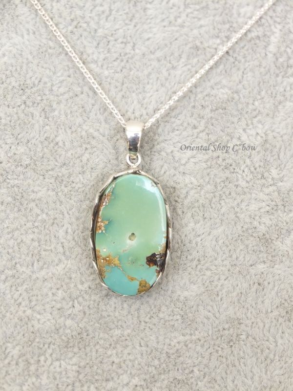 ターコイズ：アンティークトルコ石＊ペンダントトップ｜トルコオヤ