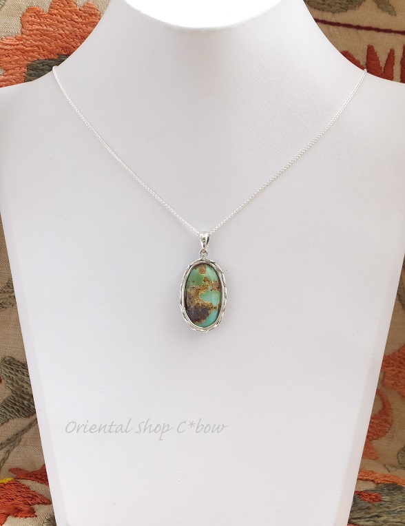 ターコイズ：アンティークトルコ石＊ペンダントトップ｜トルコオヤ
