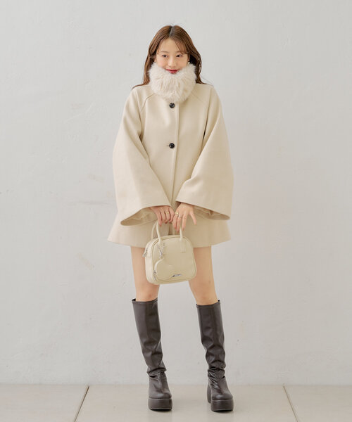 ファー取り外しケープコート（その他アウター）｜Chico（チコ）の