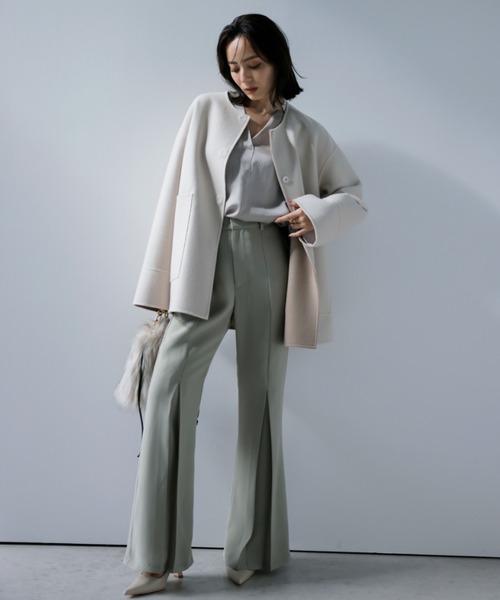 anuans（アニュアンス）の「バイカラーショートリバーコート（ノー