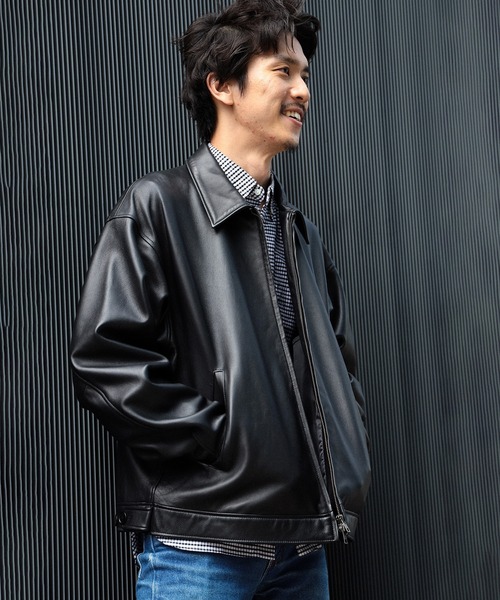 ビームスハート)BEAMS HEART / ブルゾン リアルレザー シングル