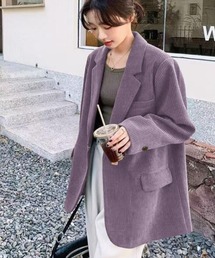 レディースのチェスターコート（パープル/紫色系）ファッション通販