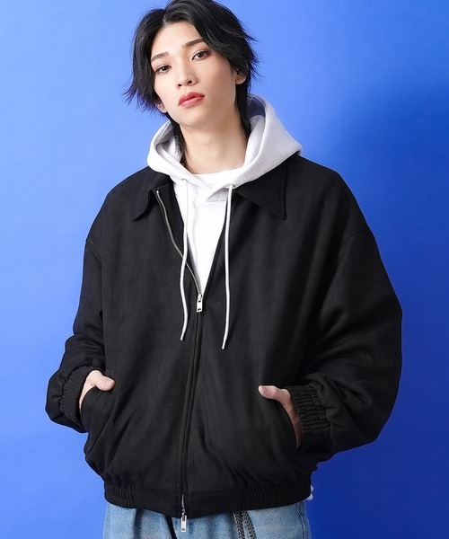 セール】a.p.o.v. スウェードジップアップジャケット（ブルゾン