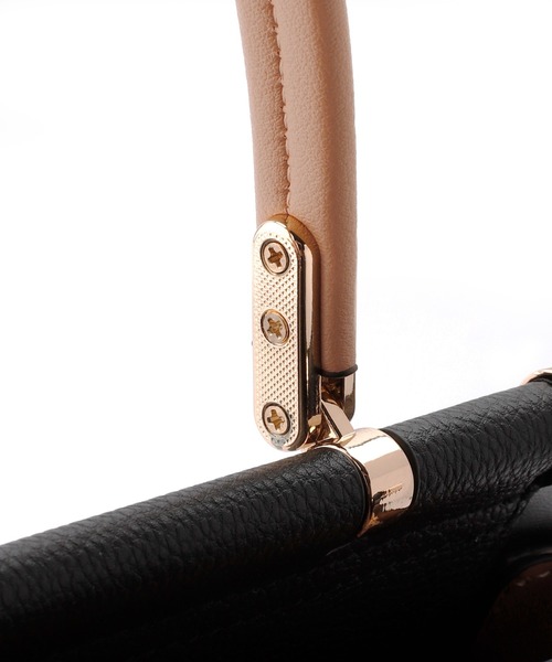 バイカラーのスクエア2WAYバッグ（ショルダーバッグ）｜ANEMONE