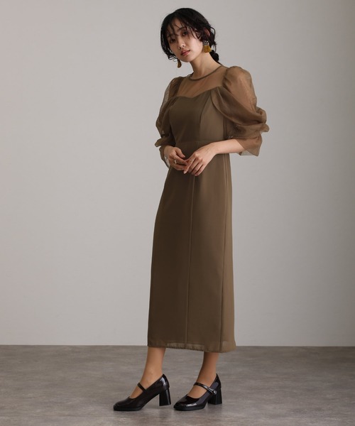 結婚式 同窓会 オケージョンドレス パーティードレス 袖あり&ロング