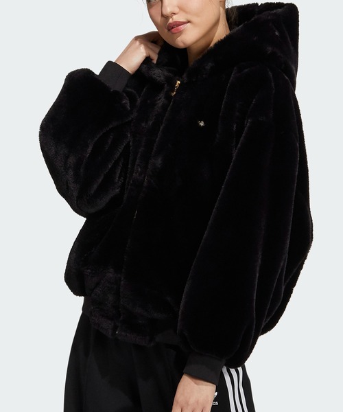 adidas 黒 ファー ジャケット 新品タグ付き FJC59 ココチヤ