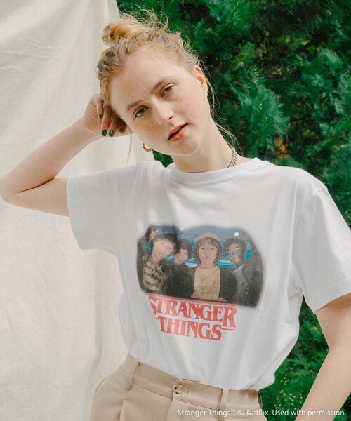 STRANGER THINGS ストレンジャーシングスプリントTシャツ 黒L古着