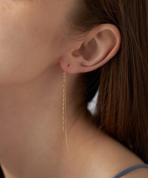 スエッジチェーン コンビ ピアス（ピアス（両耳用））｜ete（エテ）の