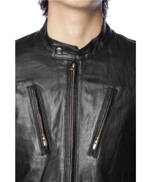 R. NEWBOLD レザーシングルライダースジャケット L 黒 R.NEWBOLD
