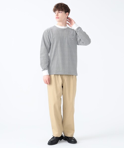 Beams 別注 Comoli 2タック ワイドテーパード チノパン パンツ 2タック