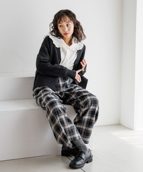 セール】洗えるニコミリVネックカーディガン（カーディガン/ボレロ