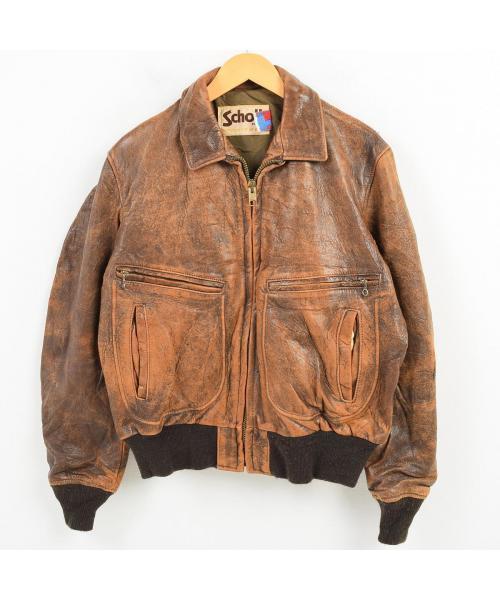 良品】Schott G-1 カウレザー 184SM ボアライナー ブラウン Schott