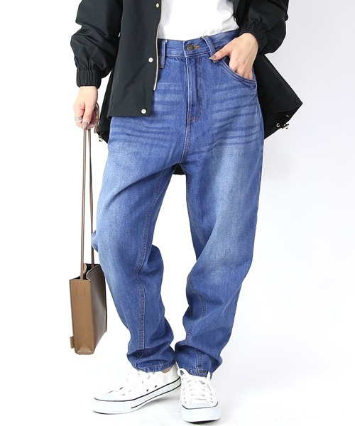 セール】深ゆるまたサルエルデニムパンツ（デニムパンツ）｜and it_