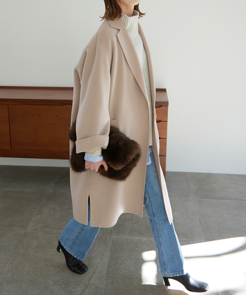 SLOBE IENA（スローブイエナ）の「HAMILTONダブルフェイスウールロング