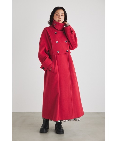 rienda（リエンダ）の「2WAYサイドベルトウールコート（チェスター