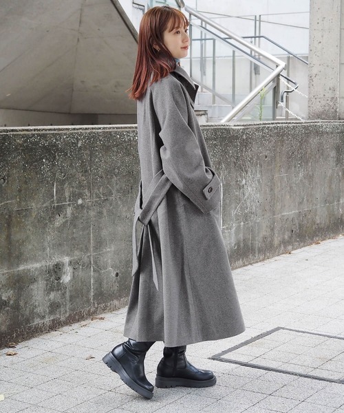 theory luxeセオリーリュクス グレー トレンチダウンコート セオリー