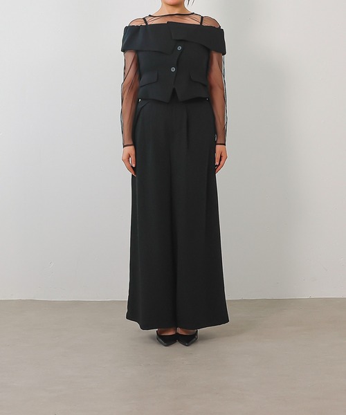 マルチウェイ チュールトップス ビスチェ パンツ 3点 セットアップ