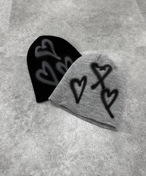 セール】【jiasecond.】ハートデザインビーニー / 帽子 ニット帽