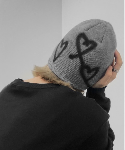 セール】【jiasecond.】ハートデザインビーニー / 帽子 ニット帽