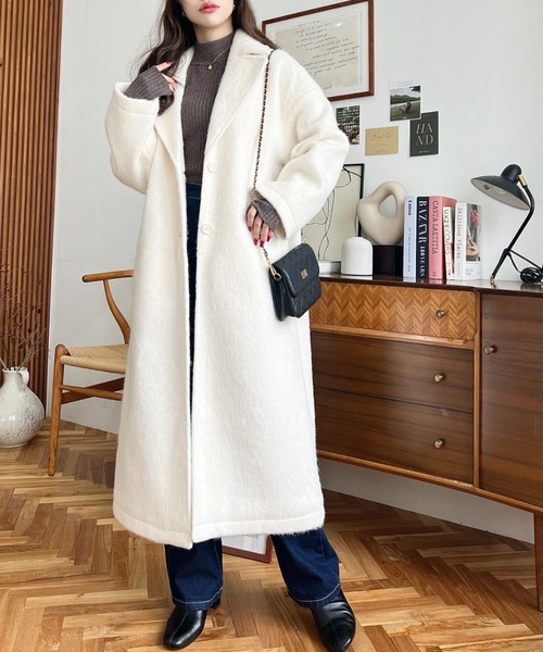 美品 ⭐︎ The Barnnet ウール シャギーコート ホワイト 2026年最新