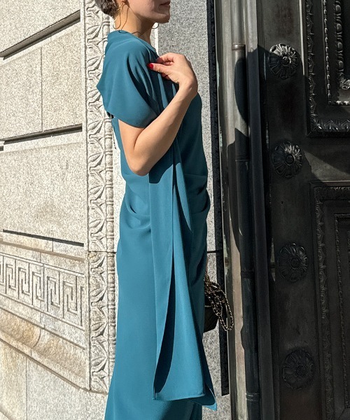 セール】ドレープワンショルダーワンピース（ワンピース）｜JENNE