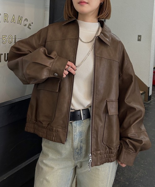 セール】WZIPヴィンテージレザーブルゾン【スエードorレザー2タイプ