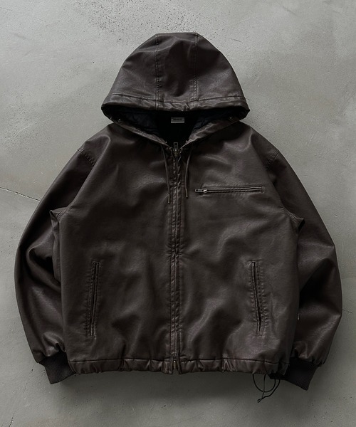 新色登場】DRAW CODE DOUBLE ZIP ARTIFICIAL 2WAY HOOD BLOUSON