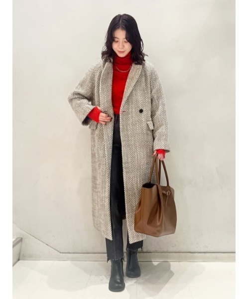 Mila Owen（ミラオーウェン）の「ヘリンボーン柄ストラップダブル