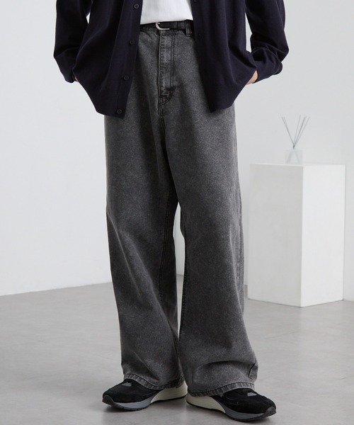 セール】ヴィンテージメイクバギーセミワイドデニムパンツ（デニム