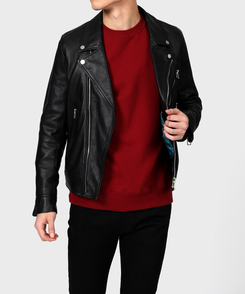 ☆ポールスミス☆paul smith☆レザーライダース☆ラムレザー☆ダブル